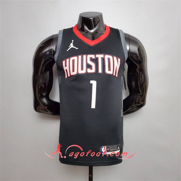 Maillot Houston Rockets (McGrady #1) Noir Jordan Theme Limited City Edition