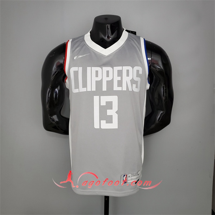 Maillot Los Angeles Clippers (George# 13) 2021 Gris Bonus Edition