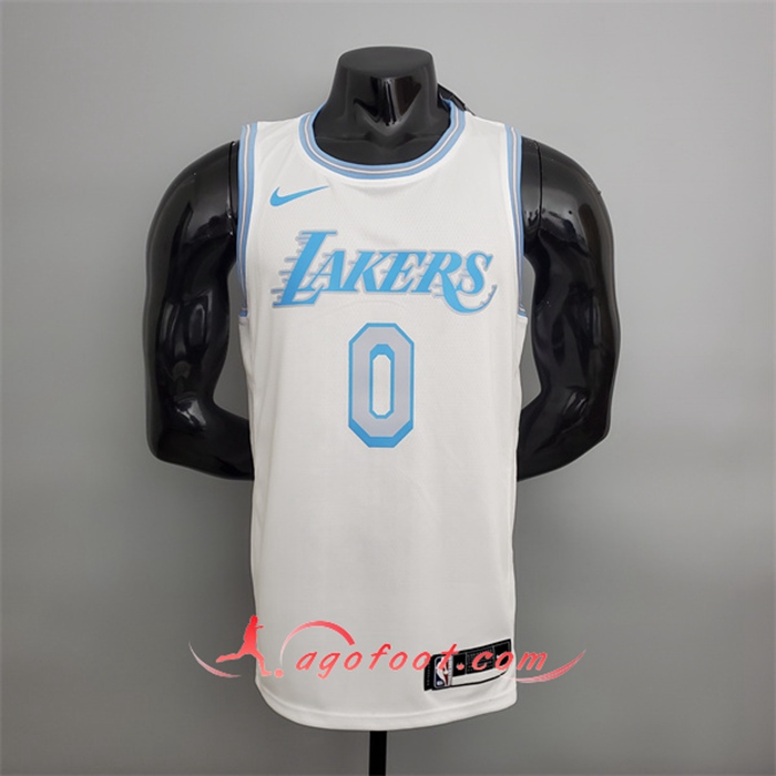 Maillot Los Angeles Lakers (Westbrook #0) 2021 Retro Blanc