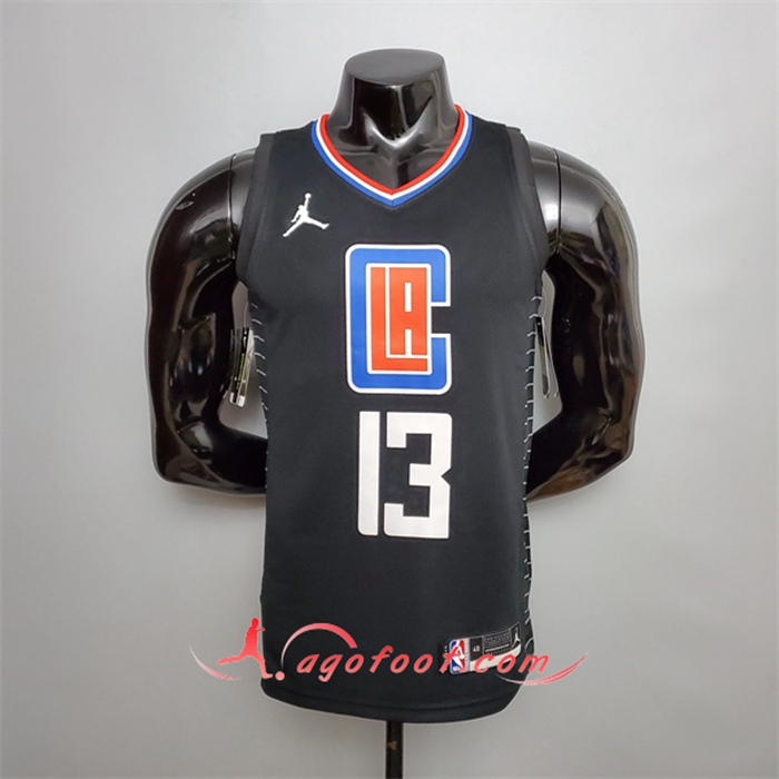 Nouveau Maillot Los Angeles Clippers (George #13) Noir Theme Limited City Edition