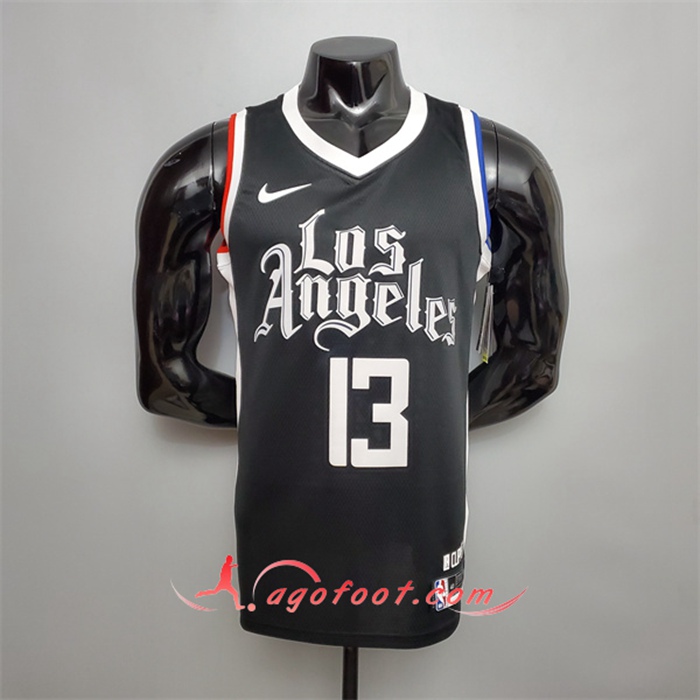 Nouveau Maillot Los Angeles Clippers (George #13) Noir