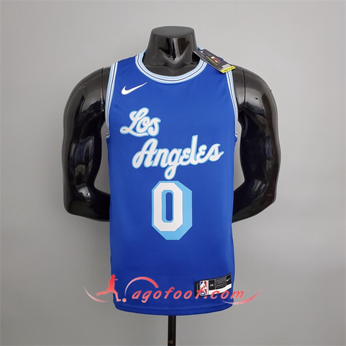 Maillot Los Angeles Lakers (Westbrook #0) 2021 Retro Bleu