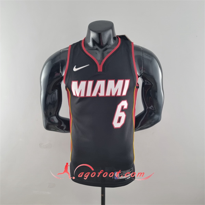 Maillot Miami Heat (James #6) Noir 75th Anniversary
