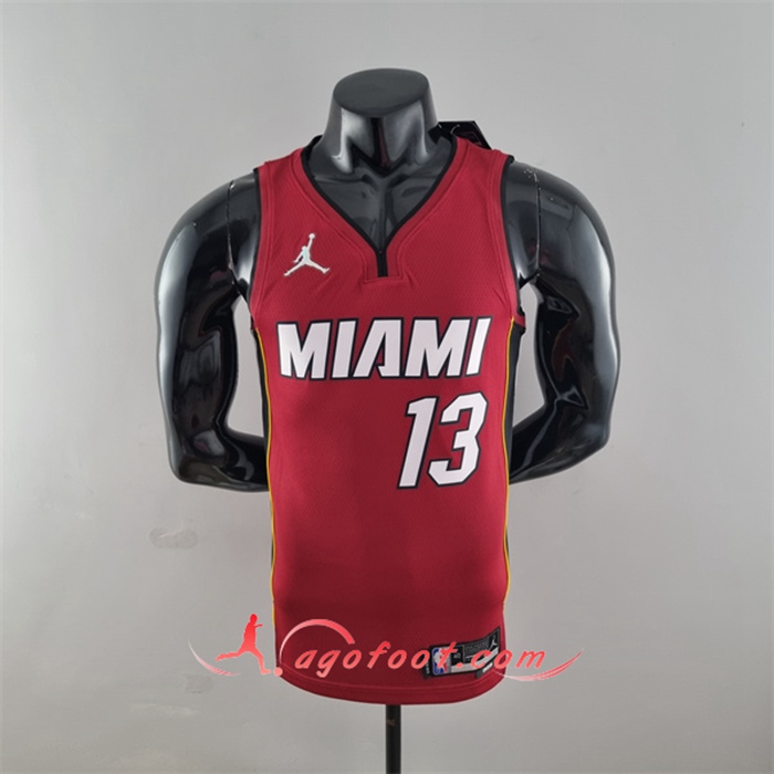 Maillot Miami Heat (Adebayo #13) Vin Rouge 75th Anniversary