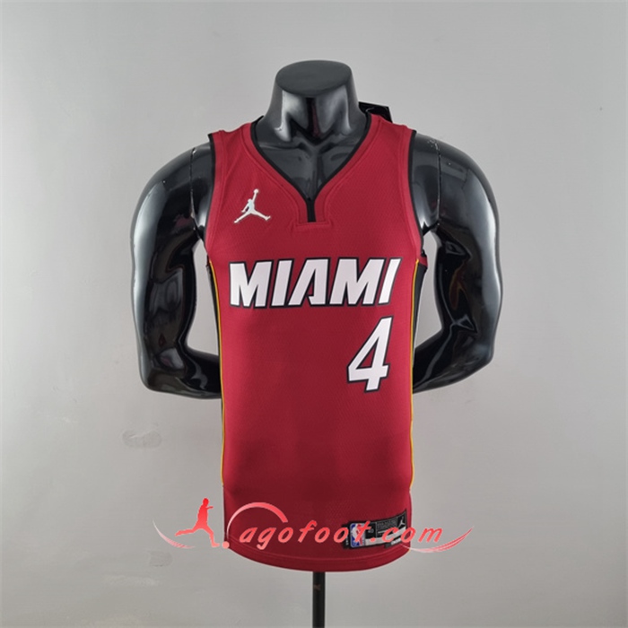 Maillot Miami Heat (Oladipo #4) Vin Rouge 75th Anniversary