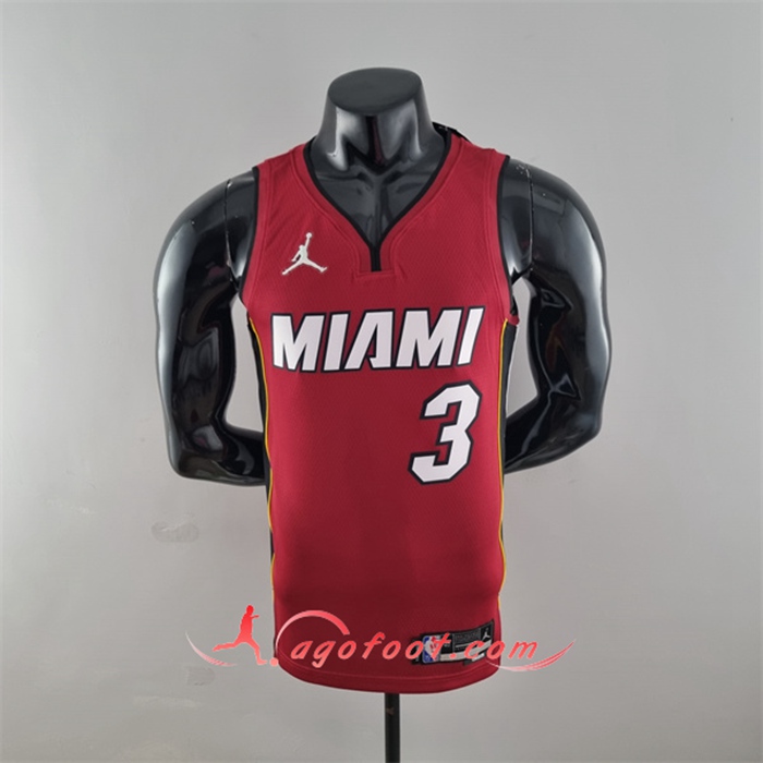 Maillot Miami Heat (Wade #3) Vin Rouge 75th Anniversary