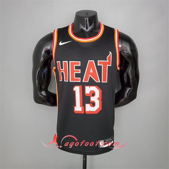 Maillot Miami Heat (Adebayo #13) 2018 Noir Retro Night