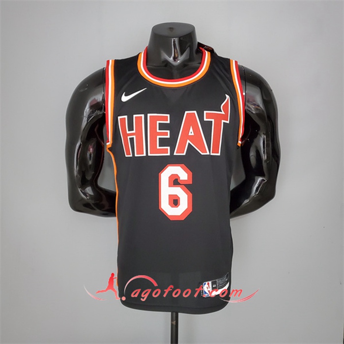 Maillot Miami Heat (James #6) 2018 Noir Retro Night