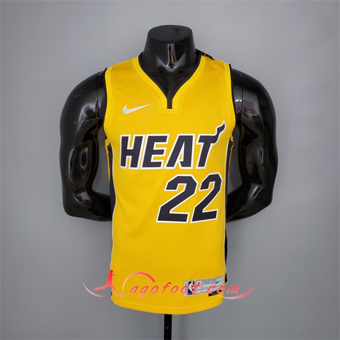 Maillot Miami Heat (Butler #22) 2021 Jaune Bonus Edition