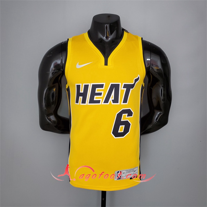 Maillot Miami Heat (James #6) 2021 Jaune Bonus Edition