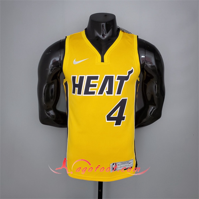 Maillot Miami Heat (Oladipo #4) 2021 Jaune Bonus Edition