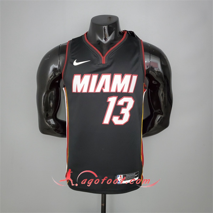 Maillot Miami Heat (Adebayo #13) Noir