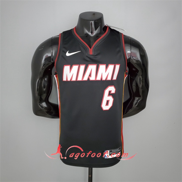 Maillot Miami Heat (James #6) Noir