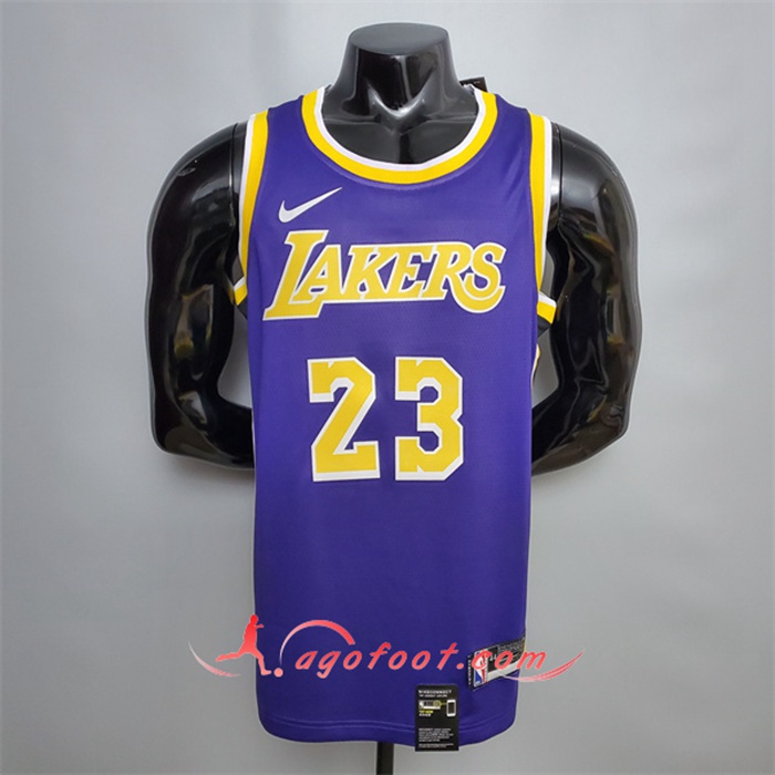 Maillot Los Angeles Lakers (James #23) Pourpre