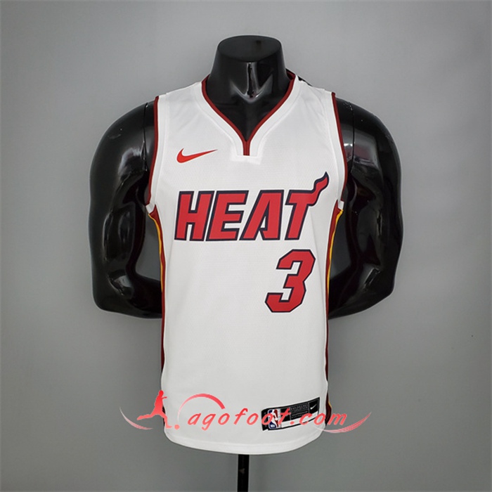 Maillot Miami Heat (Wade #3) Blanc