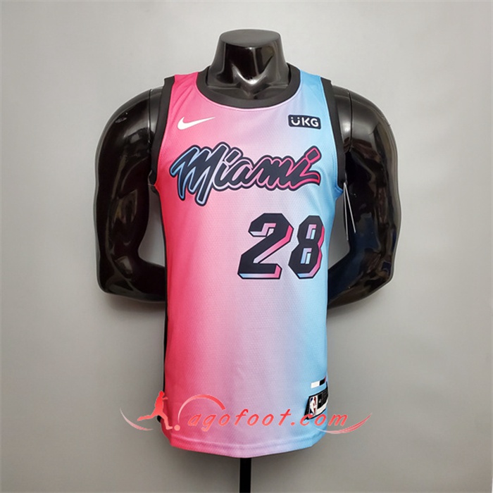 Nouveau Maillot Miami Heat (Iguodala #28) Rose/Bleu Gradient Color City Edition