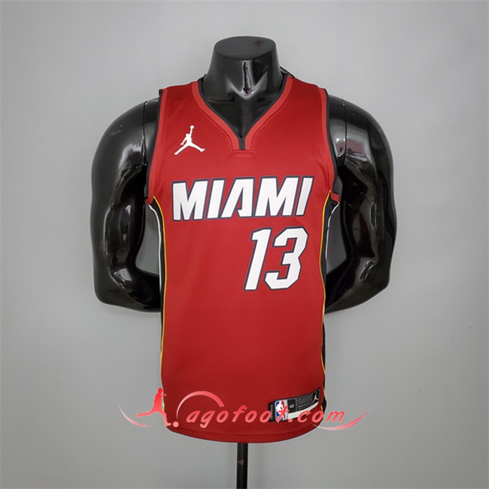 Nouveau Maillot Miami Heat (Adebayo #13) Vin Rouge