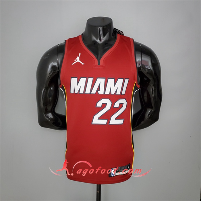 Nouveau Maillot Miami Heat (Butler #22) Vin Rouge