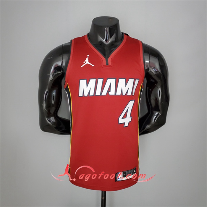 Nouveau Maillot Miami Heat (Oladipo #4) Vin Rouge