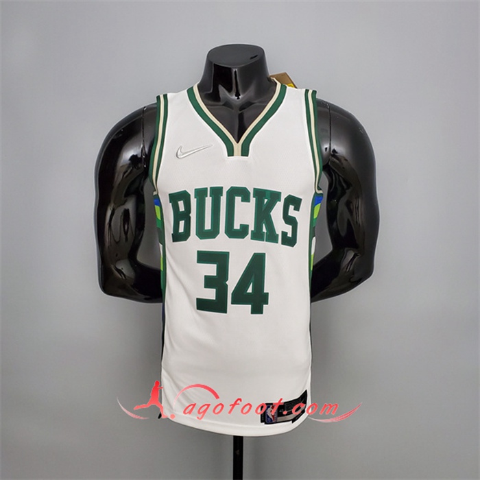 Maillot Milwaukee Bucks (Antetokounmpo #34) 2022 Blanc