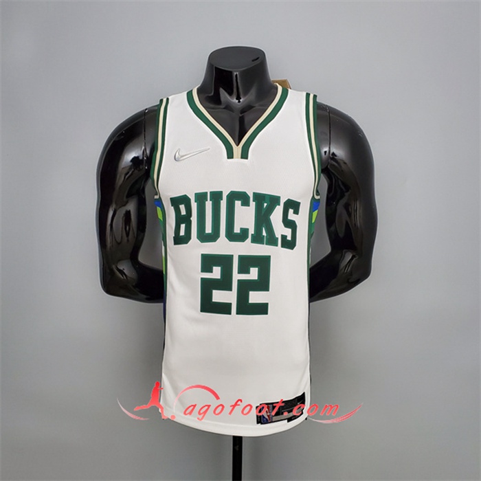 Maillot Milwaukee Bucks (Middleton #22) 2022 Blanc