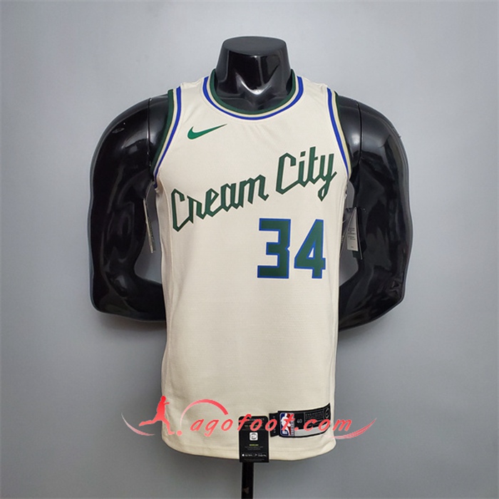 Maillot Milwaukee Bucks (Antetokounmpo #34) Beige