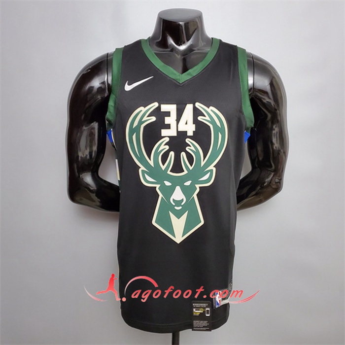 Maillot Milwaukee Bucks (Antetokounmpo #34) Noir