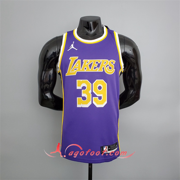 Maillot Los Angeles Lakers (Howard #39) Pourpre Encolure Ronde