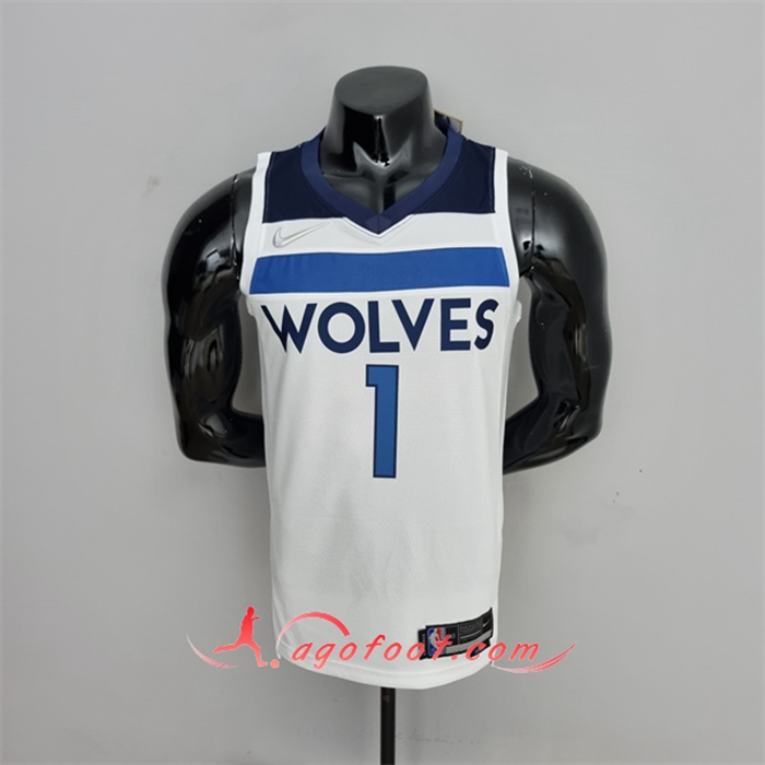 Maillot Minnesota Timberwolves (Edwards #1) Blanc 75th Anniversary