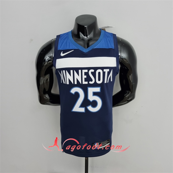 Maillot Minnesota Timberwolves (Rose #25) Bleu Royal 75th Anniversary