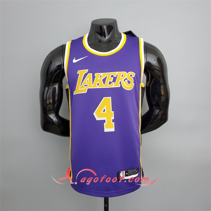 Maillot Los Angeles Lakers (Rondo #4) Pourpre Encolure Ronde