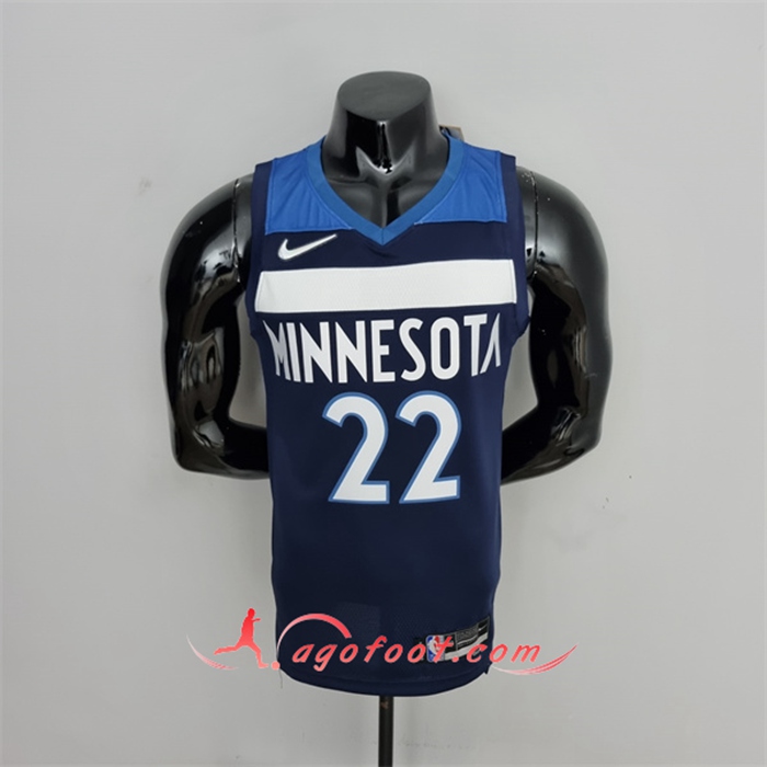 Maillot Minnesota Timberwolves (Wiggins #22) Bleu Royal 75th Anniversary