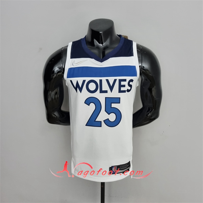 Maillot Minnesota Timberwolves (Rose #25) Blanc Royal 75th Anniversary