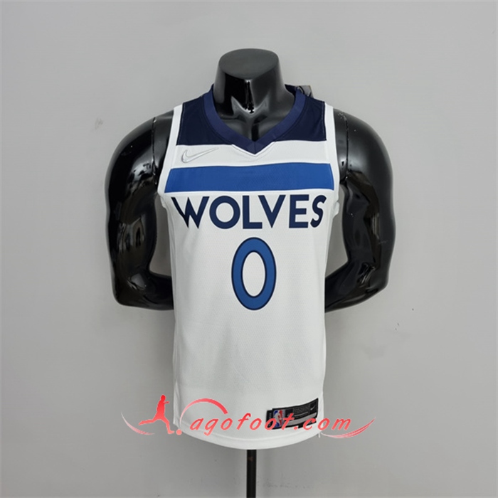 Maillot Minnesota Timberwolves (Russell #0) Blanc Royal 75th Anniversary