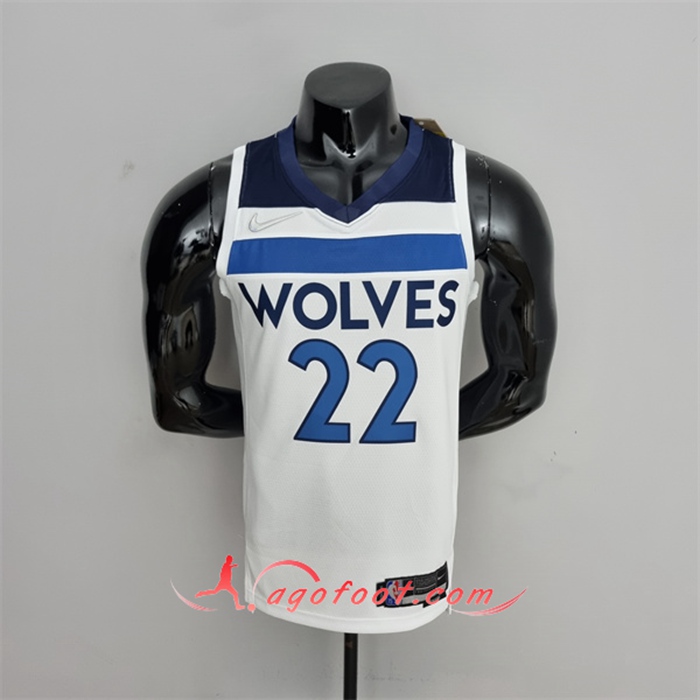Maillot Minnesota Timberwolves (Wiggins #22) Blanc Royal 75th Anniversary