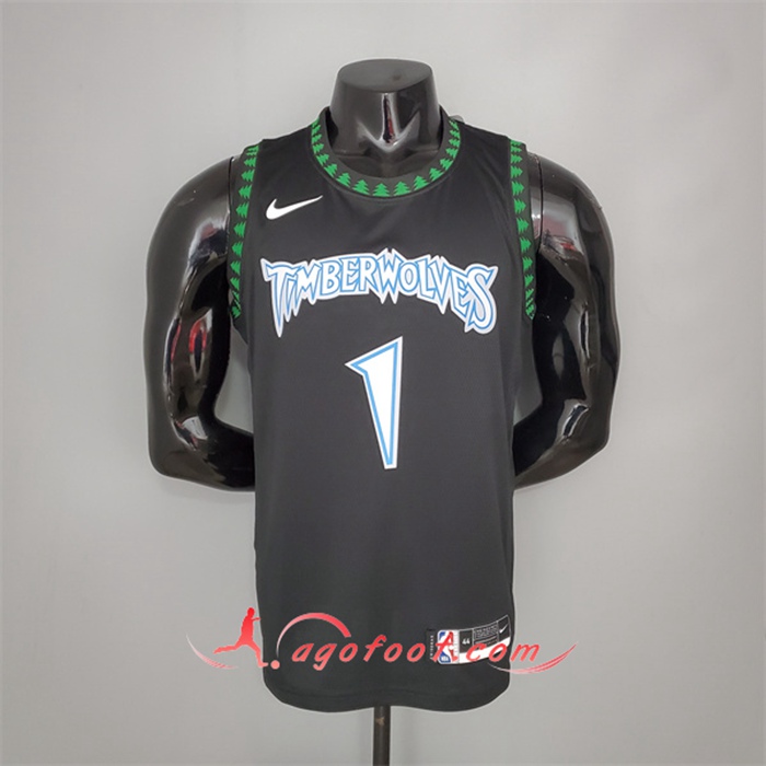 Maillot Minnesota Timberwolves (Edwards #1) 2018 Retro Noir