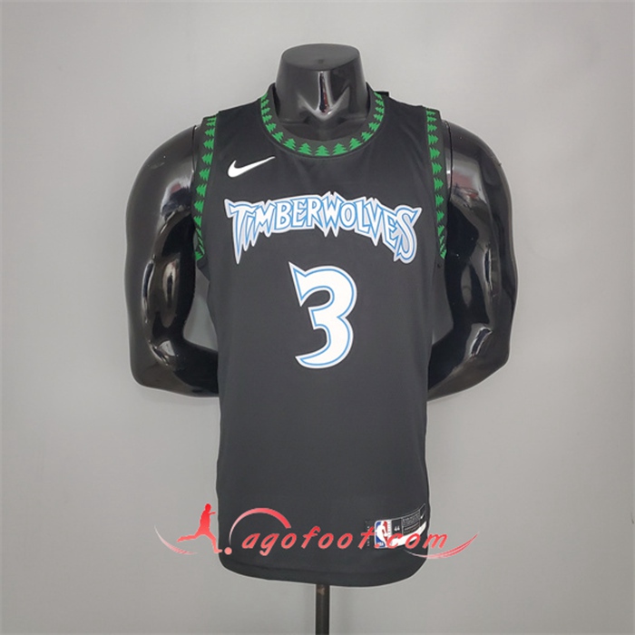 Maillot Minnesota Timberwolves (Marbury #3) 2018 Retro Noir