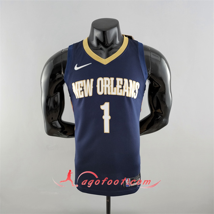 Maillot New Orleans Pelicans (Williams #1) Bleu Marins 75th Anniversary