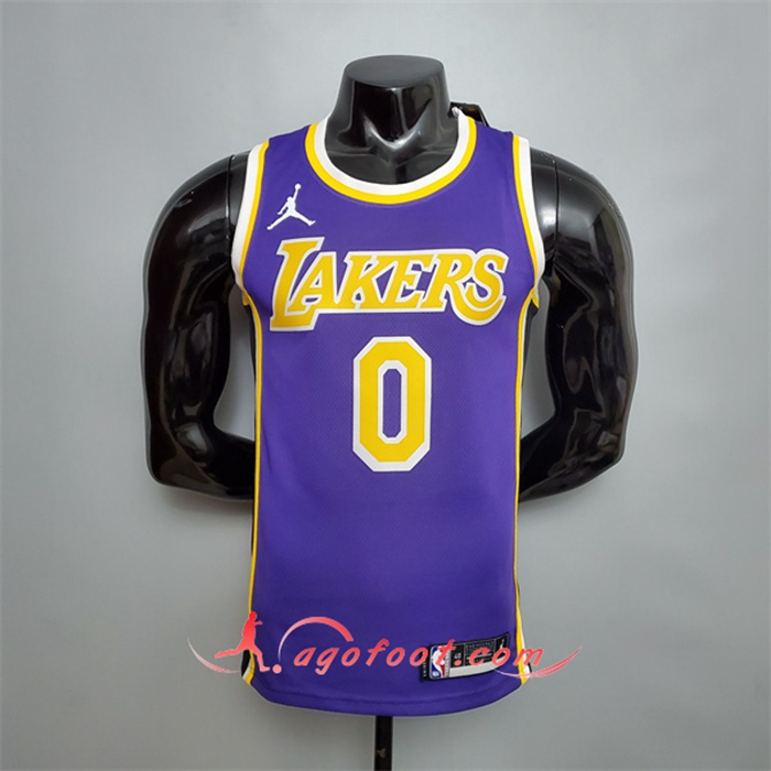 Maillot Los Angeles Lakers (Kuzma #0) Pourpre Theme Encolure Ronde