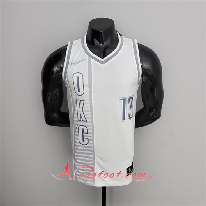 Maillot Oklahoma City Thunder (George #13) Blanc 75th Anniversary City Edition