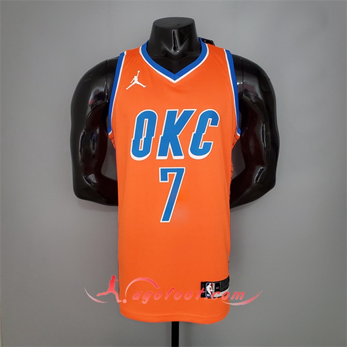 Maillot Oklahoma City Thunder (Anthony #7) Orange Jordan