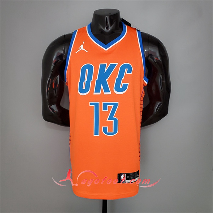 Maillot Oklahoma City Thunder (George #13) Orange Jordan