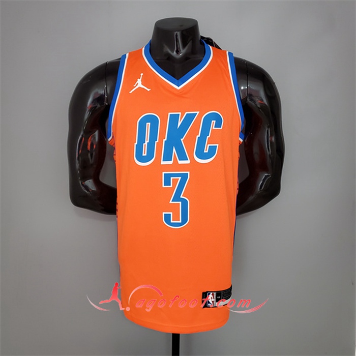 Maillot Oklahoma City Thunder (Paul #3) Orange Jordan