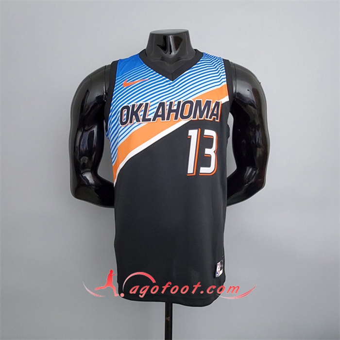 Maillot Oklahoma City Thunder (George #13) Noir City Edition