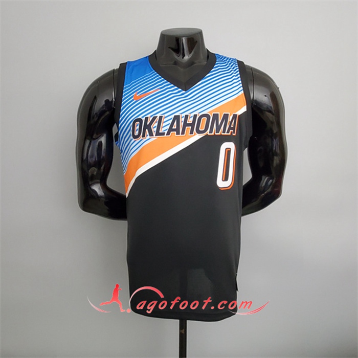 Maillot Oklahoma City Thunder (Westbrook #0) Noir City Edition