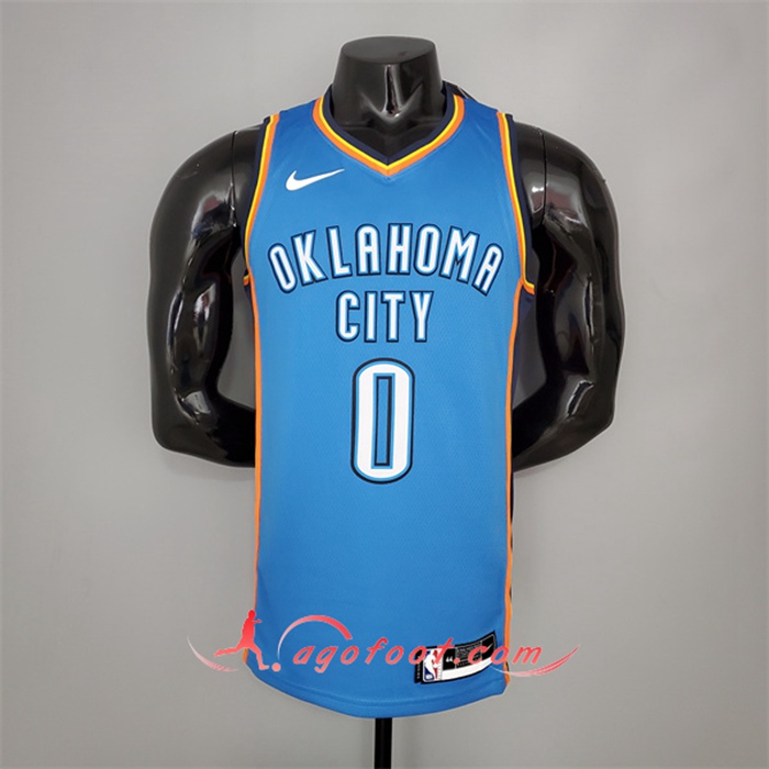 Maillot Oklahoma City Thunder (Westbrook #0) Bleu