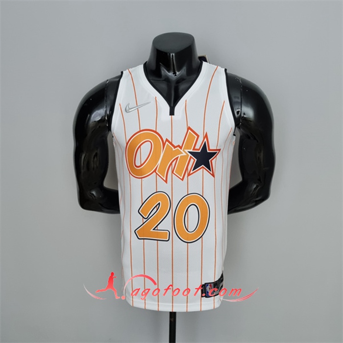 Maillot Orlando Magic (Fultz #20) Blanc/Orange 75th Anniversary