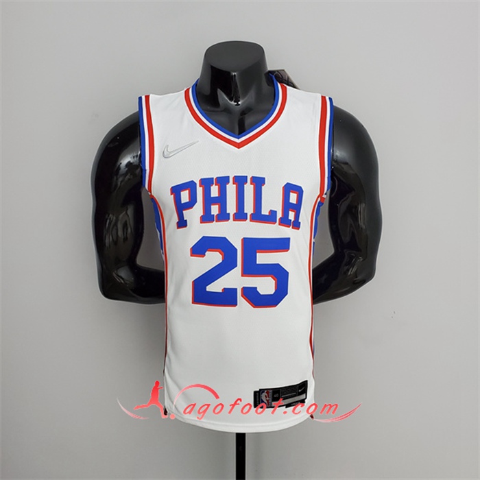Maillot Philadelphia 76ers (Simmons #25) Blanc 75th Anniversary