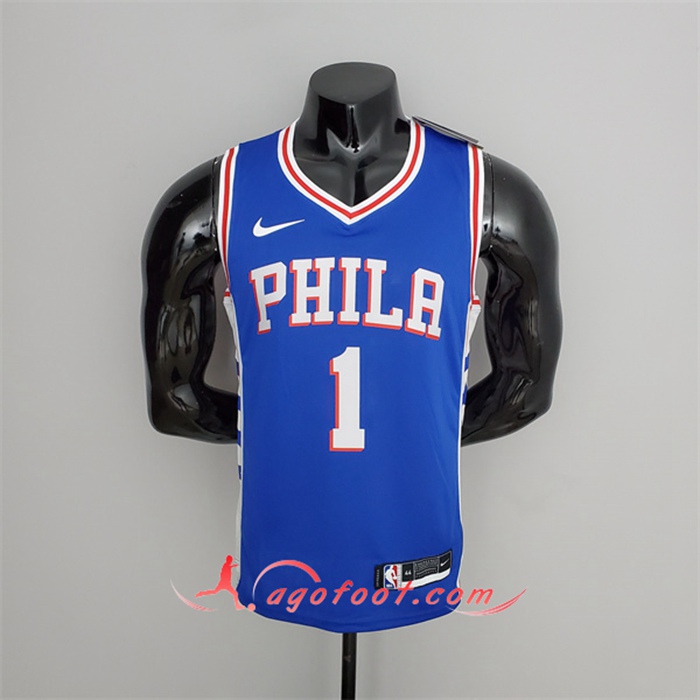 Maillot Philadelphia 76ers (Harden #1) Bleu V-collerette