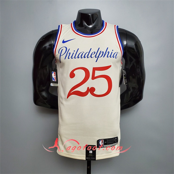 Maillot Philadelphia 76ers (Simmons #25) 2020 Beige City Limited Edition
